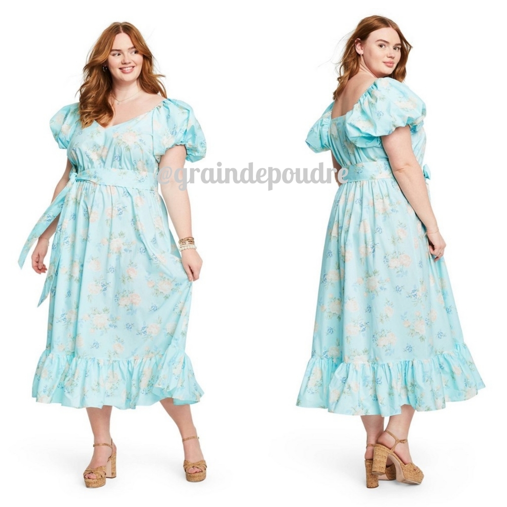 Rare! πHPπ LoveShackFancy Estelle Target Blue Puff Dress - Picture 8 of 12
